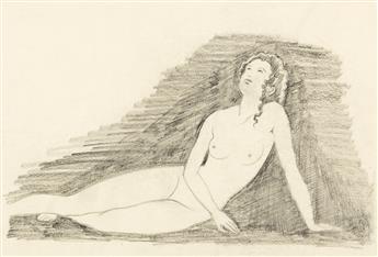 GEORGES LEPAPE (1887-1971) Femme nue allongée.